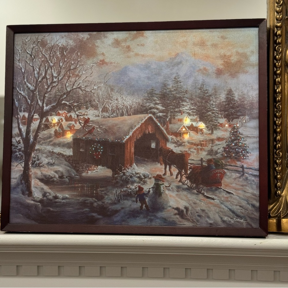 Covered Bridge - Canvas Print By Nicky Boehme / LED WALL ART